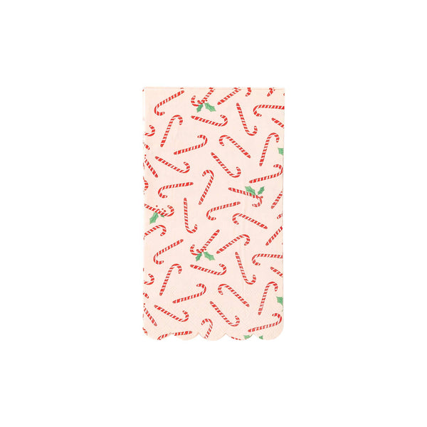 Candy Cane Scallop Guest Towel Napkin (24/pk)