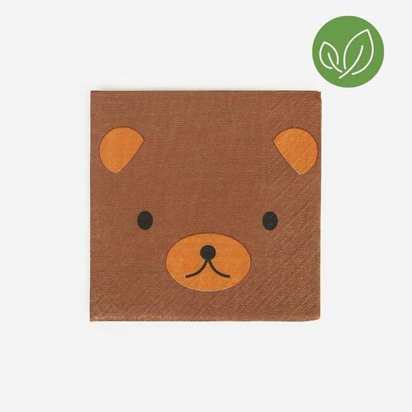 Mini Forest Bear Paper Napkins - Eco Friendly