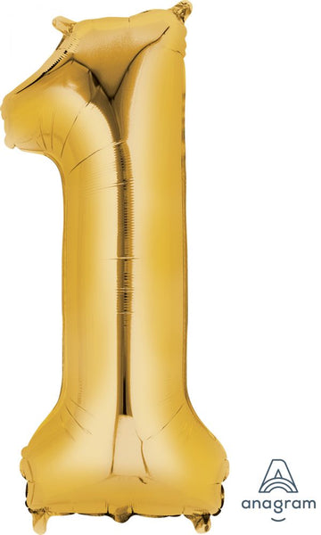 34" Gold Number ONE Balloon