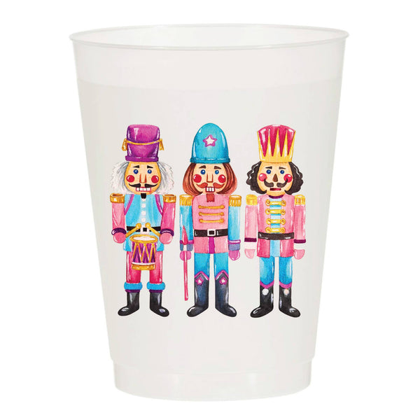 Nutcracker Pink Christmas Frosted Cups (6 cups/pk)