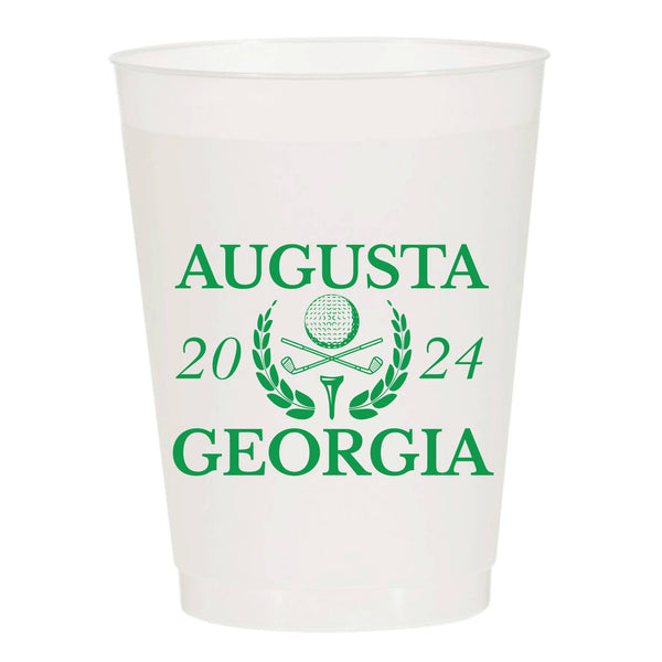 Augusta GA 2024 Frosted Cups- Masters: Pack of 10 Cups