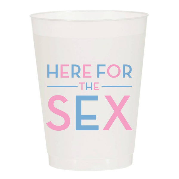 Here For The Sex Gender Reveal Reusable Cups (10/pk)