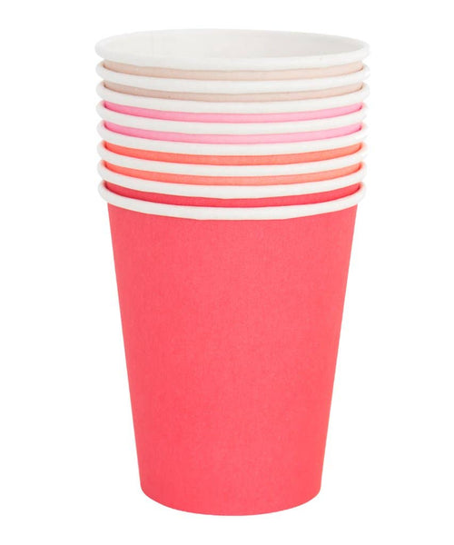 Oh Happy Day Set of 8oz Cups - Shades of Pink