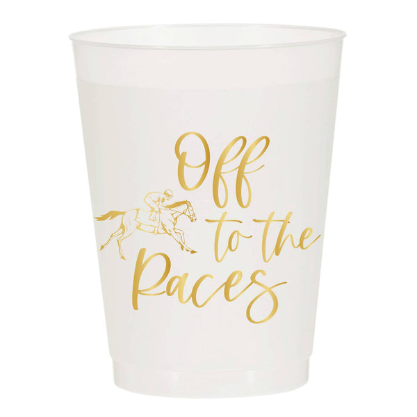 Off To The Races Kentucky Derby Horse Jocky Reusable Cups (10/pk)