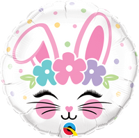 18" Easter Bunny Face Foil Balloon