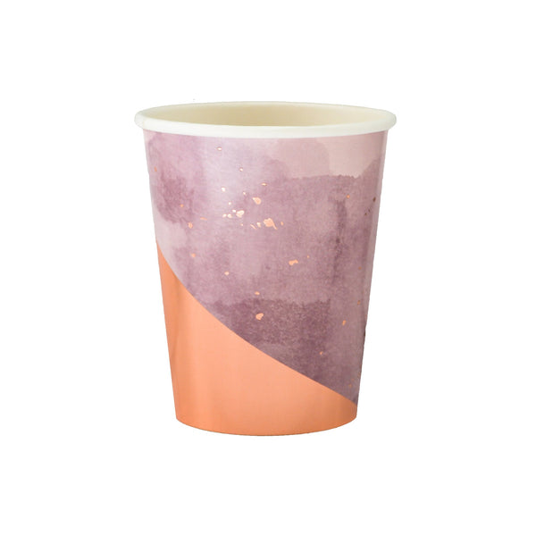 Amethyst - Light Purple Watercolor Paper Cups (8/pk)