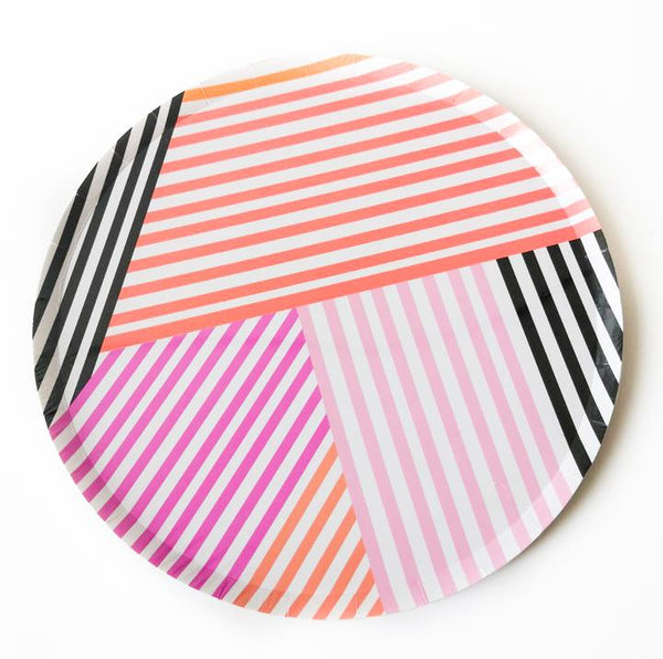 Stripes Large Pack Paper Plate (8/pk)