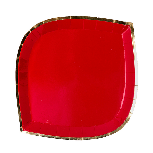 Posh Dinner Plates in Ruby Kiss Red