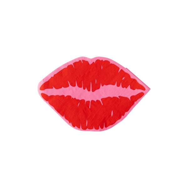 Valentine Lips Shaped Napkins 24/pk
