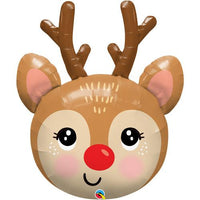 35" Red Nosed Reindeer Foil Balloon