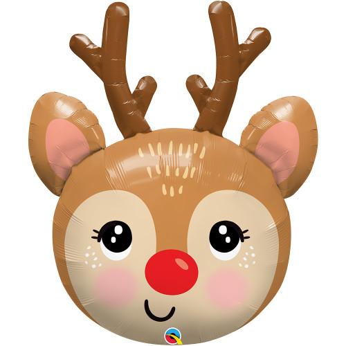 35" Red Nosed Reindeer Foil Balloon