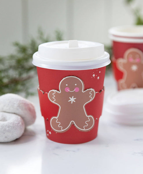Gingerbread Man Cozy To-Go Cup (8/pk)