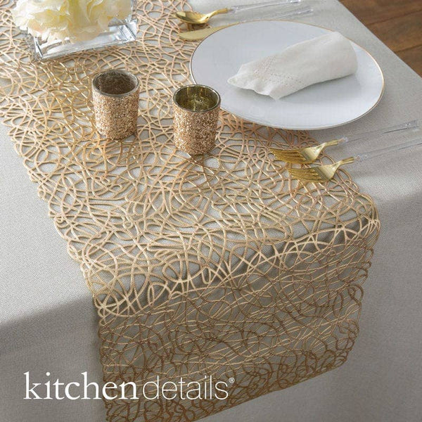 Rope Laser Cut Table Runner in Gold
