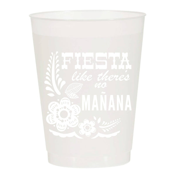 Fiesta Like Theres No Mañana Flowers Set Reusable Cups (10/pk)