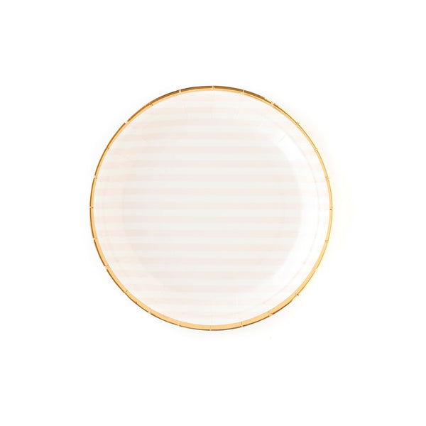 Bride to Be Blush Striped Plates