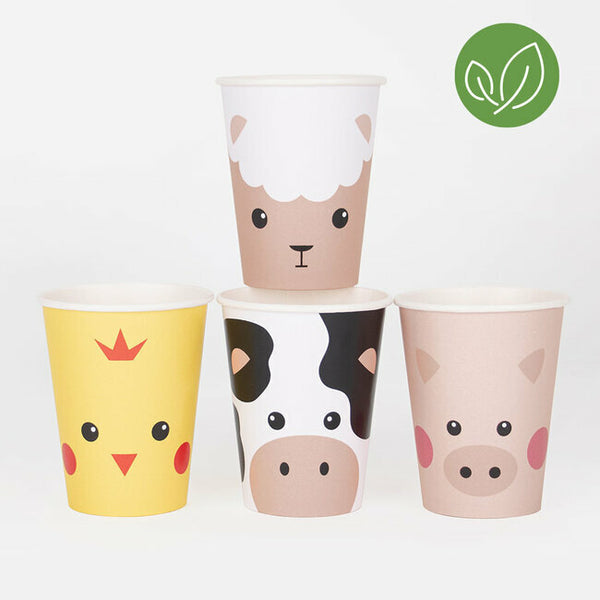 Mini Farm Paper Cups - Eco Friendly