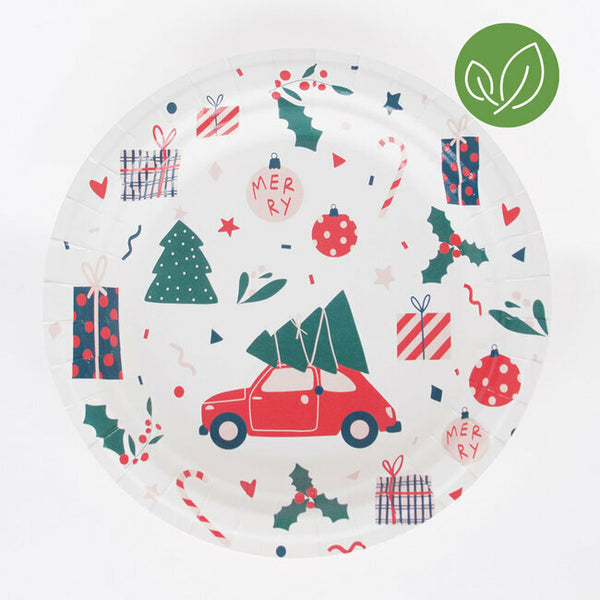 Christmas Plates - Eco Friendly (8/pk)