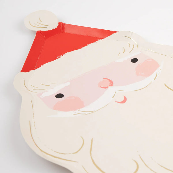 Jolly Christmas Santa Plates (8/pk)