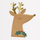 Reindeer With Holly Plates (8/pk)
