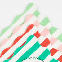 Striped Holiday Cocktail Napkins (16/pk)