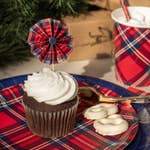 Holiday Plaid Small Paper Party Plates