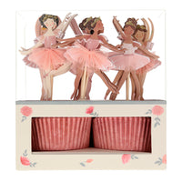 Ballerina Cupcake Kit - 24 Toppers/Pack